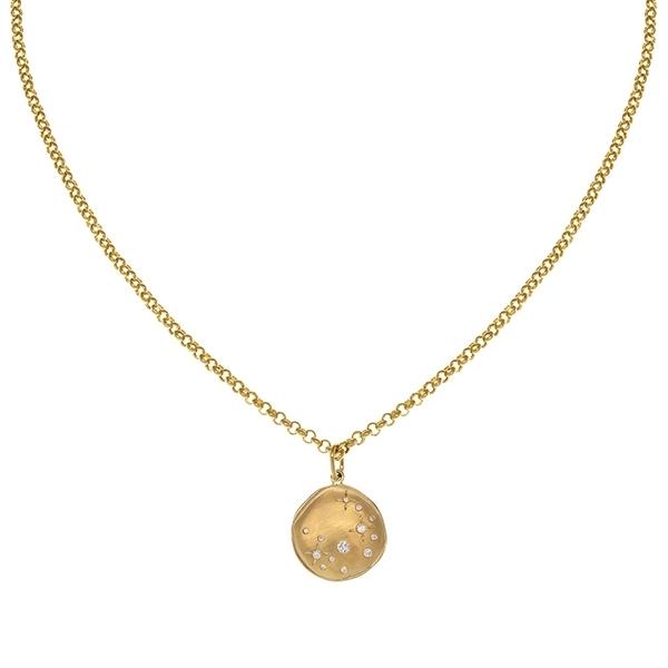 18K Gold Coin Necklace For Everyday Layering, Hammered Round Charm, St –  Love, Lily and Chloe
